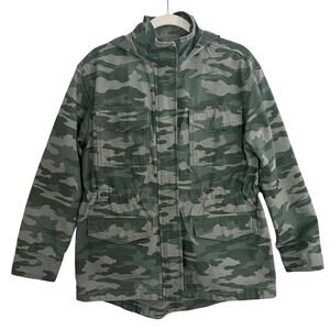Women's Camo Anorak Utility Jacket Hooded Universal Thread Cotton Size S
